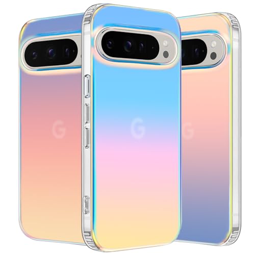 Hülle für Google Pixel 9 & Pixel 9 Pro, Dünn Stoßfest HandyHülle Irisierend Farbverlauf Case Kratzfeste Rückseite Durchscheinende Matt Schutzhülle, Holographique Farbverlauf Hülle für Google Pixel 9 & Pixel 9 Pro, Dünn Stoßfest HandyHülle Irisierend Farbverlauf Case Kratzfeste Rückseite Durchscheinende Matt Schutzhülle, Holographique Farbverlauf von nicekool