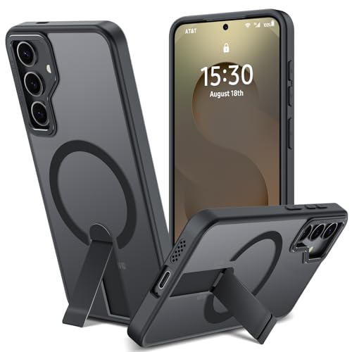 Magnetische Hülle für Samsung Galaxy S24 Plus/S25 Plus mit Unsichtbarer Ständer, Kompatibel mit Magsafe, Transluzente Matt Integrierter Ständer Handyhülle Stoßfest Kratzfeste Schutzhülle, 3 Standmodi Magnetische Hülle für Samsung Galaxy S24 Plus/S25 Plus mit Unsichtbarer Ständer, Kompatibel mit Magsafe, Transluzente Matt Integrierter Ständer Handyhülle Stoßfest Kratzfeste Schutzhülle, 3 Standmodi von nicekool