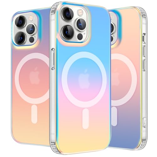 nicekool Hülle für iPhone 12 Pro Max Kompatibel mit MagSafe, magnetische HandyHülle Case für iPhone 12 Pro Max Schutzhülle Kratzfeste Rückseite Durchscheinende Matt, Schillernd Fluoreszierend von nicekool