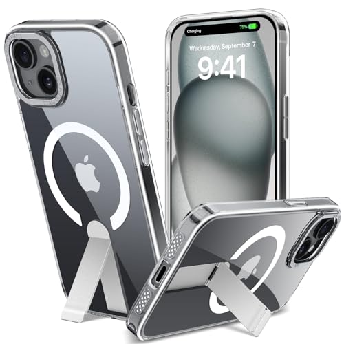 nicekool Magnetische Hülle für iPhone 15 mit Unsichtbarer Ständer, Kompatibel mit Magsafe, Transluzente Matt Integrierter Ständer Handyhülle Stoßfest Kratzfeste Schutzhülle, 3 Standmodi nicekool Magnetische Hülle für iPhone 15 mit Unsichtbarer Ständer, Kompatibel mit Magsafe, Transluzente Matt Integrierter Ständer Handyhülle Stoßfest Kratzfeste Schutzhülle, 3 Standmodi von nicekool