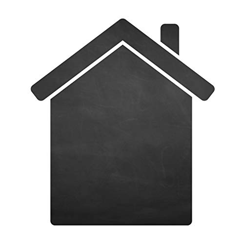 001 Haus - selbstklebende schwarze Tafelfolie/Kreidefolie inkl. 3 Stück Kreide - Größe: 800 x 900 mm - Kinderzimmer Wanddeko von nikima Schönes für Kinder