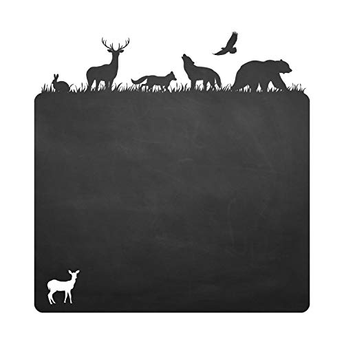 016 Waldtiere - selbstklebende Tafelfolie/Kreidefolie inkl. 3 Stück Kreide - Größe: 900 x 900 mm - Kinderzimmer Wanddeko von nikima Schönes für Kinder