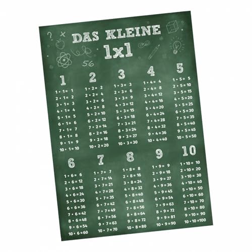 Kinder Lernposter - das kleine 1x1 Tafel - A1/ A2/ A3/ A4 Wanddeko Kinderzimmer Größe DIN A2-594 x 420 mm Kinder Lernposter - das kleine 1x1 Tafel - A1/ A2/ A3/ A4 Wanddeko Kinderzimmer Größe DIN A2-594 x 420 mm von nikima Schönes für Kinder