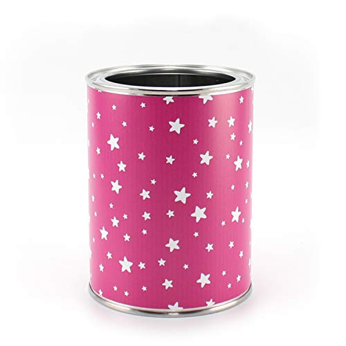 Stiftebecher Sterne pink/weiß - Kinder Stifteköcher Stiftehalter von nikima Schönes für Kinder