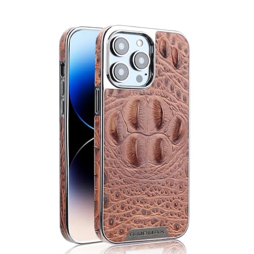 nincyee Echtes Leder für iPhone 16 Pro Max, luxuriöses Krokodil-Kopfentlastung, Premium-Rindsleder, vollständige Abdeckung, Schutz, Stoßfängerschale, Braun nincyee Echtes Leder für iPhone 16 Pro Max, luxuriöses Krokodil-Kopfentlastung, Premium-Rindsleder, vollständige Abdeckung, Schutz, Stoßfängerschale, Braun von nincyee