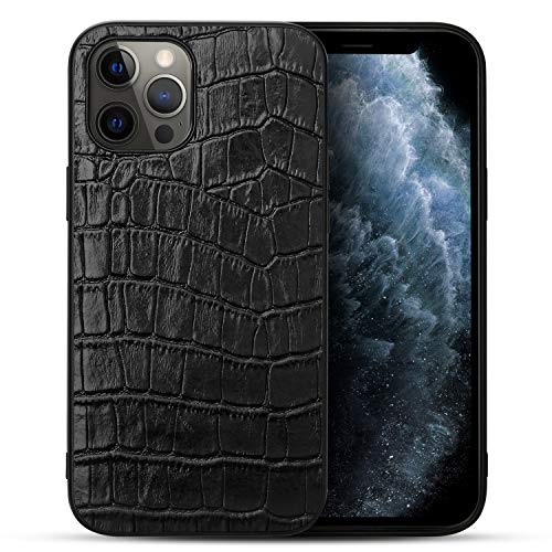 nincyee Echtleder Hülle für iPhone 12 Pro Max,Klassisches Krokodil Muster Echt Leder Vollabdeckung Stoßstange nincyee Echtleder Hülle für iPhone 12 Pro Max,Klassisches Krokodil Muster Echt Leder Vollabdeckung Stoßstange von nincyee