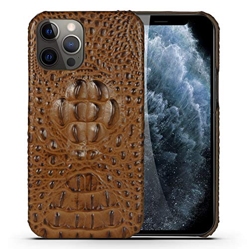 nincyee Echtleder Hülle für iPhone 12 Pro Max,Krokodil Kopf Relief Echtes Leder Handyhülle Halb Verpackt Handgemacht nincyee Echtleder Hülle für iPhone 12 Pro Max,Krokodil Kopf Relief Echtes Leder Handyhülle Halb Verpackt Handgemacht von nincyee