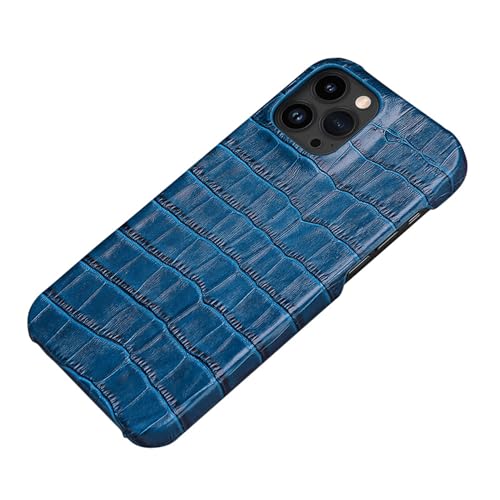 nincyee Echtleder-Schutzhülle für iPhone 15 Pro, klassisches Krokodilmuster, halbverpackt, schmale Passform (Halbpack) von nincyee
