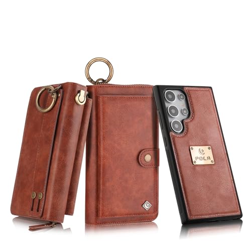 nincyee Handytasche mit großer Kapazität für Samsung Galaxy S24, Multifunktions-Clutch mit Gürtelhaken, Ledergeldbörse, Reißverschlusstasche, magnetische Anziehungskraft, Braun nincyee Handytasche mit großer Kapazität für Samsung Galaxy S24, Multifunktions-Clutch mit Gürtelhaken, Ledergeldbörse, Reißverschlusstasche, magnetische Anziehungskraft, Braun von nincyee