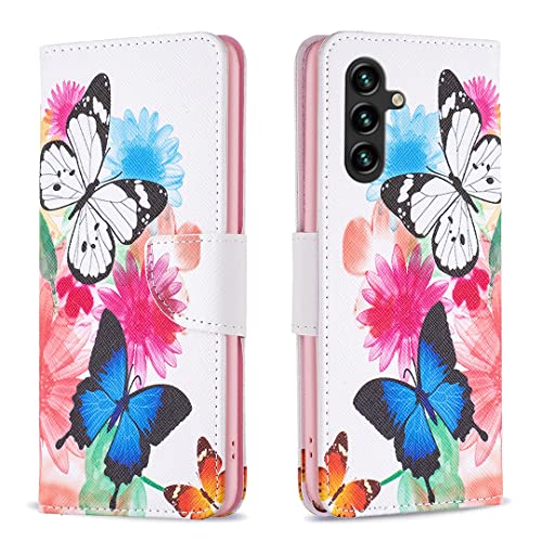 nincyee Klapphülle für Samsung Galaxy A16 5G, Schmetterling, Smile, Bär, Blumenbaum, buntes Muster, PU-Leder, Brieftaschenformat, Ständer nincyee Klapphülle für Samsung Galaxy A16 5G, Schmetterling, Smile, Bär, Blumenbaum, buntes Muster, PU-Leder, Brieftaschenformat, Ständer von nincyee
