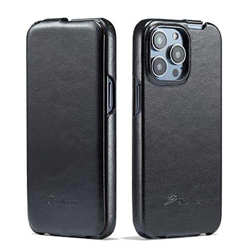 nincyee Klapphülle für iPhone 15, klassisches Ölwachs, Premium-PU-Leder, schmale Passform, vollständiger Schutz, nach oben und unten, Klappverschluss, Schwarz nincyee Klapphülle für iPhone 15, klassisches Ölwachs, Premium-PU-Leder, schmale Passform, vollständiger Schutz, nach oben und unten, Klappverschluss, Schwarz von nincyee