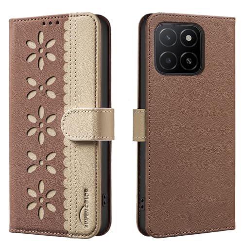 nincyee Schutzhülle für Honor X5B, klassisches kleines Blumenmuster, Premium-Leder, Brieftaschenformat, Standfunktion, Klappetui, Magnetverschluss nincyee Schutzhülle für Honor X5B, klassisches kleines Blumenmuster, Premium-Leder, Brieftaschenformat, Standfunktion, Klappetui, Magnetverschluss von nincyee