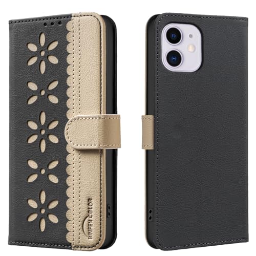 nincyee Schutzhülle für iPhone 12 / 12 Pro, klassisches kleines Blumenmuster, Premium-Leder, Brieftaschenformat, Standfunktion, Magnetverschluss nincyee Schutzhülle für iPhone 12 / 12 Pro, klassisches kleines Blumenmuster, Premium-Leder, Brieftaschenformat, Standfunktion, Magnetverschluss von nincyee