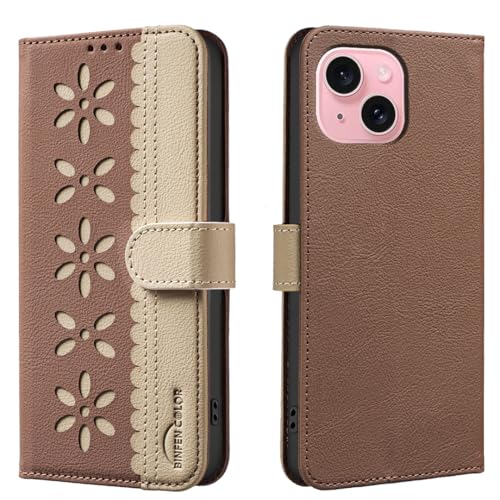 nincyee Schutzhülle für iPhone 14 / iPhone 13, klassisches kleines Blumenmuster, Premium-Leder, Brieftaschenformat, Standfunktion, Magnetverschluss nincyee Schutzhülle für iPhone 14 / iPhone 13, klassisches kleines Blumenmuster, Premium-Leder, Brieftaschenformat, Standfunktion, Magnetverschluss von nincyee