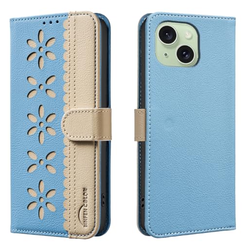nincyee Schutzhülle für iPhone 15 Plus/14 Plus, klassisches kleines Blumenmuster, Premium-Leder, Brieftaschenformat, Ständer, Klappetui, Magnetverschluss nincyee Schutzhülle für iPhone 15 Plus/14 Plus, klassisches kleines Blumenmuster, Premium-Leder, Brieftaschenformat, Ständer, Klappetui, Magnetverschluss von nincyee