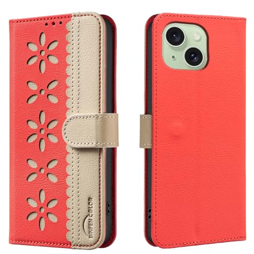 nincyee Schutzhülle für iPhone 15 Plus/14 Plus, klassisches kleines Blumenmuster, Premium-Leder, Brieftaschenformat, Ständer, Klappetui, Magnetverschluss nincyee Schutzhülle für iPhone 15 Plus/14 Plus, klassisches kleines Blumenmuster, Premium-Leder, Brieftaschenformat, Ständer, Klappetui, Magnetverschluss von nincyee