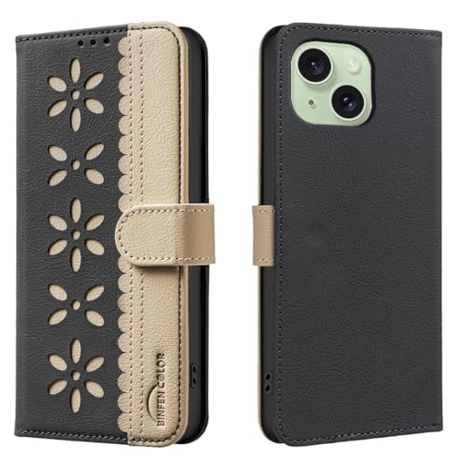 nincyee Schutzhülle für iPhone 15 Plus/14 Plus, klassisches kleines Blumenmuster, Premium-Leder, Brieftaschenformat, Ständer, Klappetui, Magnetverschluss nincyee Schutzhülle für iPhone 15 Plus/14 Plus, klassisches kleines Blumenmuster, Premium-Leder, Brieftaschenformat, Ständer, Klappetui, Magnetverschluss von nincyee