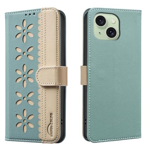nincyee Schutzhülle für iPhone 15 Plus/14 Plus, klassisches kleines Blumenmuster, Premium-Leder, Brieftaschenformat, Ständer, Klappetui, Magnetverschluss nincyee Schutzhülle für iPhone 15 Plus/14 Plus, klassisches kleines Blumenmuster, Premium-Leder, Brieftaschenformat, Ständer, Klappetui, Magnetverschluss von nincyee
