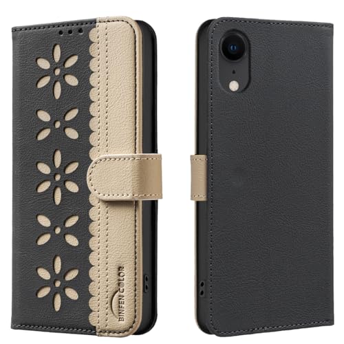 nincyee Schutzhülle für iPhone XR, klassisches kleines Blumenmuster, Premium-Leder, Brieftaschenformat, Standfunktion, Magnetverschluss nincyee Schutzhülle für iPhone XR, klassisches kleines Blumenmuster, Premium-Leder, Brieftaschenformat, Standfunktion, Magnetverschluss von nincyee