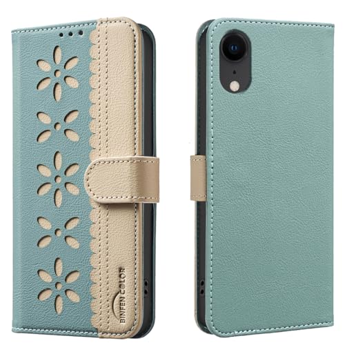 nincyee Schutzhülle für iPhone XR, klassisches kleines Blumenmuster, Premium-Leder, Brieftaschenformat, Standfunktion, Magnetverschluss nincyee Schutzhülle für iPhone XR, klassisches kleines Blumenmuster, Premium-Leder, Brieftaschenformat, Standfunktion, Magnetverschluss von nincyee