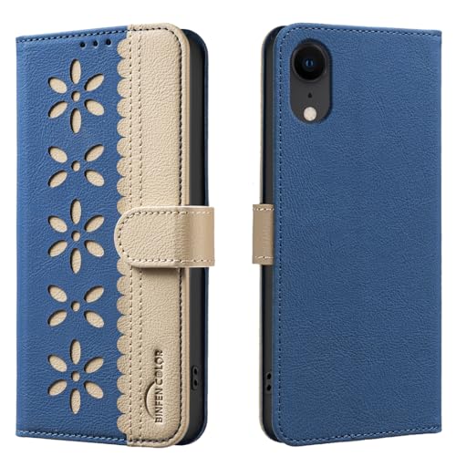 nincyee Schutzhülle für iPhone XR, klassisches kleines Blumenmuster, Premium-Leder, Brieftaschenformat, Standfunktion, Magnetverschluss nincyee Schutzhülle für iPhone XR, klassisches kleines Blumenmuster, Premium-Leder, Brieftaschenformat, Standfunktion, Magnetverschluss von nincyee