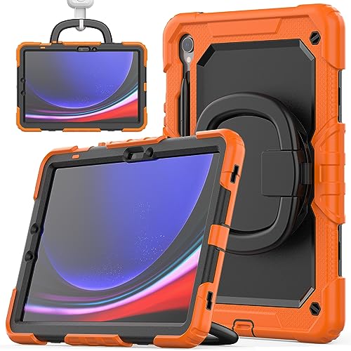 nincyee Strapazierfähige Tablet-Schutzhülle für Samsung Galaxy Tab S10 FE/S9 FE/S9 11 Zoll, 3-in-1 stoßfeste Silikonhülle mit Stifthalter, Schultergurt, unsichtbare Halterung, klappbarer Ständer nincyee Strapazierfähige Tablet-Schutzhülle für Samsung Galaxy Tab S10 FE/S9 FE/S9 11 Zoll, 3-in-1 stoßfeste Silikonhülle mit Stifthalter, Schultergurt, unsichtbare Halterung, klappbarer Ständer von nincyee