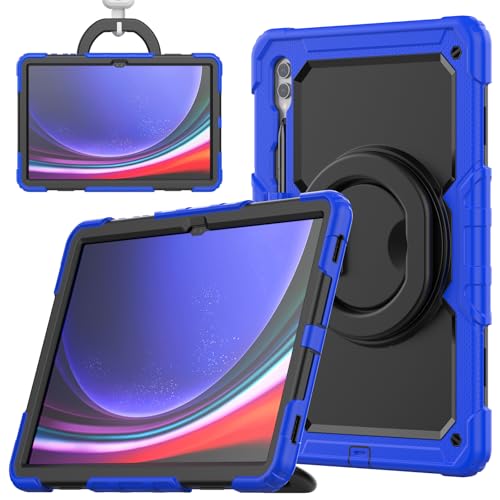 nincyee Strapazierfähige Tablet-Schutzhülle für Samsung Galaxy Tab S10 Ultra/S9 Ultra/S8 Ultra 14,6 Zoll, 3-in-1 stoßfeste Silikonhülle mit Stifthalter, Schultergurt, unsichtbare Halterung, klappbarer von nincyee