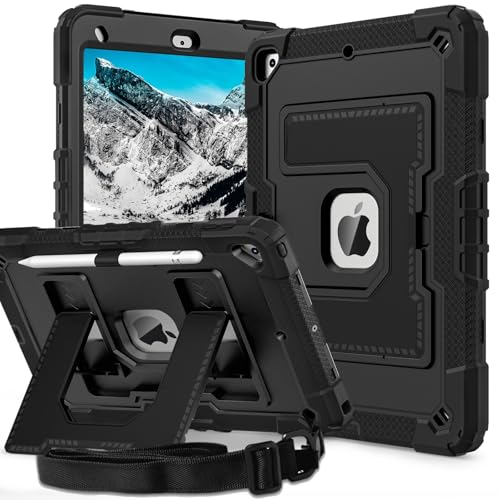 nincyee Strapazierfähige Tablet-Schutzhülle für iPad 10,2 Zoll 9. / 8. / 7. 2021 / 2020 / 2019, 3-in-1 Roboter-Silikonhülle mit Stifthalter, Schultergurt, große Halterung, klappbarer Ständer nincyee Strapazierfähige Tablet-Schutzhülle für iPad 10,2 Zoll 9. / 8. / 7. 2021 / 2020 / 2019, 3-in-1 Roboter-Silikonhülle mit Stifthalter, Schultergurt, große Halterung, klappbarer Ständer von nincyee