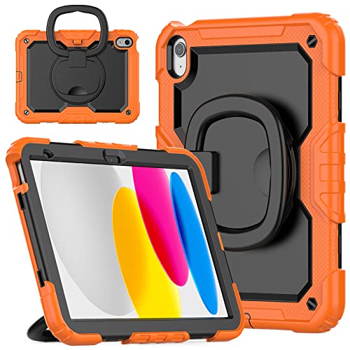 nincyee Strapazierfähige Tablet-Schutzhülle für iPad 11. Generation 27,9 cm (11 Zoll) 2025/10. Generation 2022, 3-in-1 stoßfeste Silikon-Schutzhülle mit Stifthalter, Schultergurt, unsichtbare von nincyee