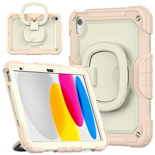 nincyee Strapazierfähige Tablet-Schutzhülle für iPad 11. Generation 27,9 cm (11 Zoll) 2025/10. Generation 2022, 3-in-1 stoßfeste Silikon-Schutzhülle mit Stifthalter, Schultergurt, unsichtbare von nincyee