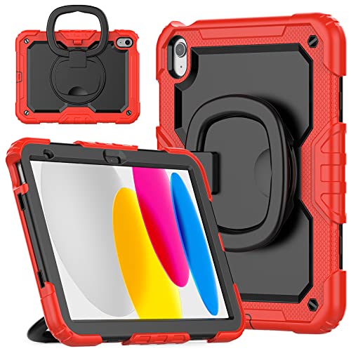 nincyee Strapazierfähige Tablet-Schutzhülle für iPad 11. Generation 27,9 cm (11 Zoll) 2025/10. Generation 2022, 3-in-1 stoßfeste Silikon-Schutzhülle mit Stifthalter, Schultergurt, unsichtbare von nincyee