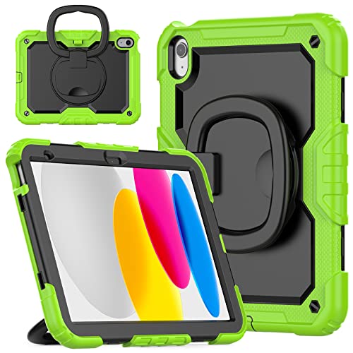 nincyee Strapazierfähige Tablet-Schutzhülle für iPad 11. Generation 27,9 cm (11 Zoll) 2025/10. Generation 2022, 3-in-1 stoßfeste Silikon-Schutzhülle mit Stifthalter, Schultergurt, unsichtbare von nincyee