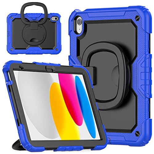 nincyee Strapazierfähige Tablet-Schutzhülle für iPad 11. Generation 27,9 cm (11 Zoll) 2025/10. Generation 2022, 3-in-1 stoßfeste Silikon-Schutzhülle mit Stifthalter, Schultergurt, unsichtbare von nincyee