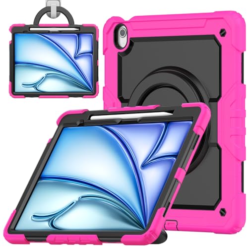 nincyee Strapazierfähige Tablet-Schutzhülle für iPad Air 13 Zoll 2025/2024, 3-in-1 stoßfeste Silikonhülle mit Stifthalter, Schultergurt, unsichtbare Halterung, klappbarer Ständer nincyee Strapazierfähige Tablet-Schutzhülle für iPad Air 13 Zoll 2025/2024, 3-in-1 stoßfeste Silikonhülle mit Stifthalter, Schultergurt, unsichtbare Halterung, klappbarer Ständer von nincyee