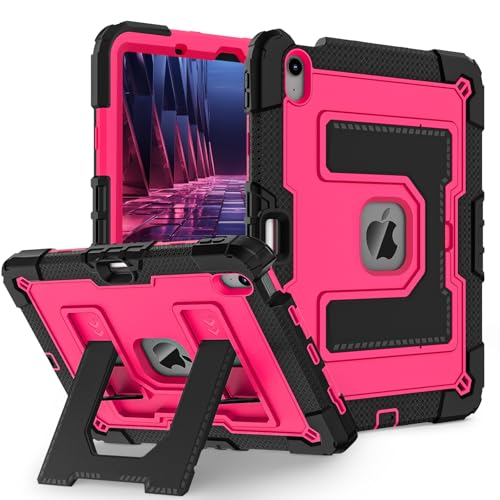nincyee Strapazierfähige Tablet-Schutzhülle für iPad Air 27,9 cm (11 Zoll), M2 2024/M3 2025/Air 5. / 4. 27,7 cm (11 Zoll), 3-in-1-Roboter-Silikonhülle mit Stifthalter, Schultergurt, große Halterung von nincyee