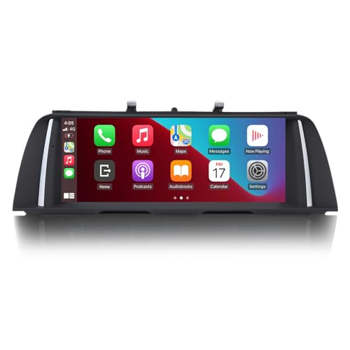 Ninetom 10,25'' Car Radio, Apple CarPlay/Android Auto/Mirrorlink/GPS für 2010-2012 BMW 5 Series F10/F11 mit CIC Touchscreen-Autoradio, GPS-Navigation für das Auto, integrierter DSP von ninetom