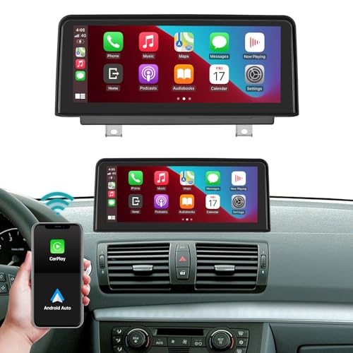 Ninetom 10,25 Zoll Autoradio-Touchscreen für 2004–2008 BMW 1er E81/E82/E87/E88 mit CCC-System, unterstützt Apple CarPlay/Android Auto/Mirrorlink/Navigation, Upgrade der Auto-Stereoanlage von ninetom