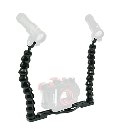 nitescuba Unterwasser Tray Kameraschiene Action-Kameras Fotostabilisator für gopro, RX100,PT-059 mit Duales Flexarm Adapter Unterstützung Taschenlampe von nitescuba