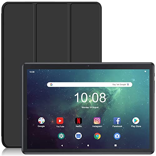 niuniutab Tablet, 10 Zoll, Android 11 Tablet, 4 GB RAM, 64 GB ROM (128 GB erweiterbar), Kamera 2 MP + 8 MP, 1,6 GHz, 2,4 G WiFi, 2,5 D IPS 800 x 1280 FHD, großer Akku Tablet Touch (schwarz) von niuniutab