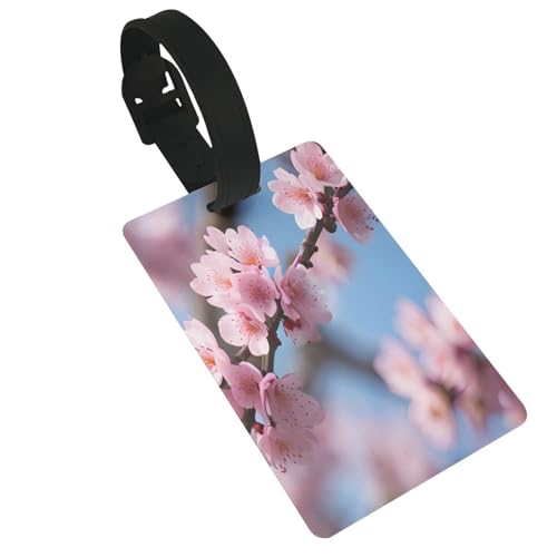 Schöne, wiederverwendbare Gepäckanhänger mit Kirschblüten-Aufdruck, stilvolles Reisezubehör von njkhbolk