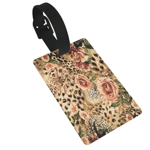Wiederverwendbare, gestreifte Gepäckanhänger mit Leopardenmuster, stilvolles Reise- und Urlaubszubehör Wiederverwendbare, gestreifte Gepäckanhänger mit Leopardenmuster, stilvolles Reise- und Urlaubszubehör von njkhbolk