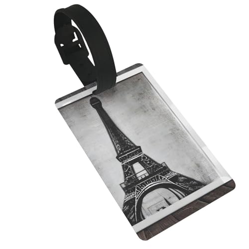 Wiederverwendbare Gepäckanhänger, Motiv: Pariser Kaffee, Eiffelturm, stilvolles Reise-Zubehör Wiederverwendbare Gepäckanhänger, Motiv: Pariser Kaffee, Eiffelturm, stilvolles Reise-Zubehör von njkhbolk