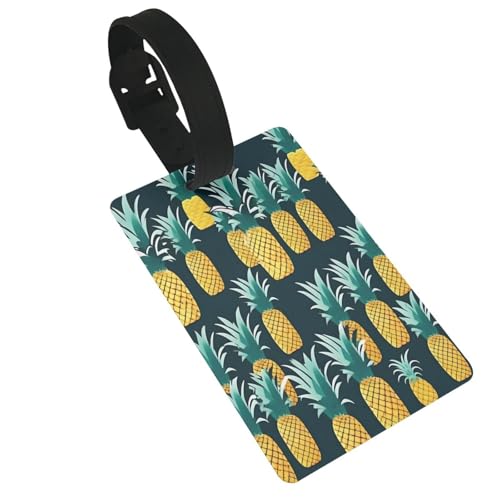 Wiederverwendbare Gepäckanhänger mit Ananas-Druck, stilvolles Reise-Urlaubszubehör von njkhbolk