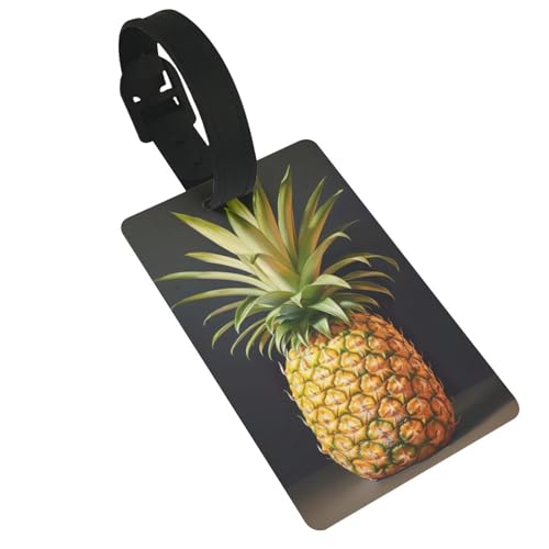 Wiederverwendbare Gepäckanhänger mit Ananas-Malerei, stilvolles Reise-Urlaubszubehör von njkhbolk