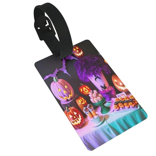 Wiederverwendbare Gepäckanhänger mit Aufdruck für Halloween, Karneval, Party, stilvolles Reise- und Urlaubszubehör von njkhbolk
