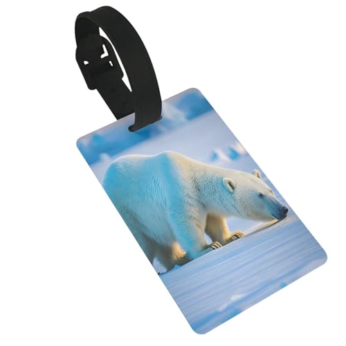 Wiederverwendbare Gepäckanhänger mit Eisbär-Aufdruck, stilvolles Reise-Urlaubszubehör von njkhbolk