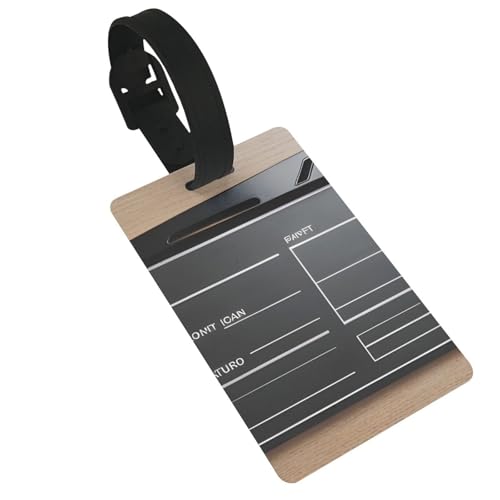 Wiederverwendbare Gepäckanhänger mit Filmklapperboard-Druck, stilvolles Reise-Urlaubszubehör von njkhbolk