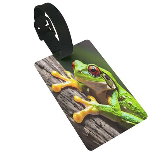 Wiederverwendbare Gepäckanhänger mit Frosch-Motiv, stilvolles Reise-Urlaubszubehör von njkhbolk