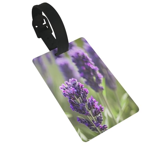 Wiederverwendbare Gepäckanhänger mit Lavendelfarben-Blumendruck, stilvolles Reise-Urlaubszubehör Wiederverwendbare Gepäckanhänger mit Lavendelfarben-Blumendruck, stilvolles Reise-Urlaubszubehör von njkhbolk