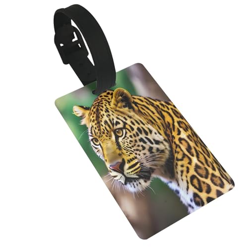 Wiederverwendbare Gepäckanhänger mit Leopardenmuster, stilvolles Reise-/Urlaubszubehör von njkhbolk
